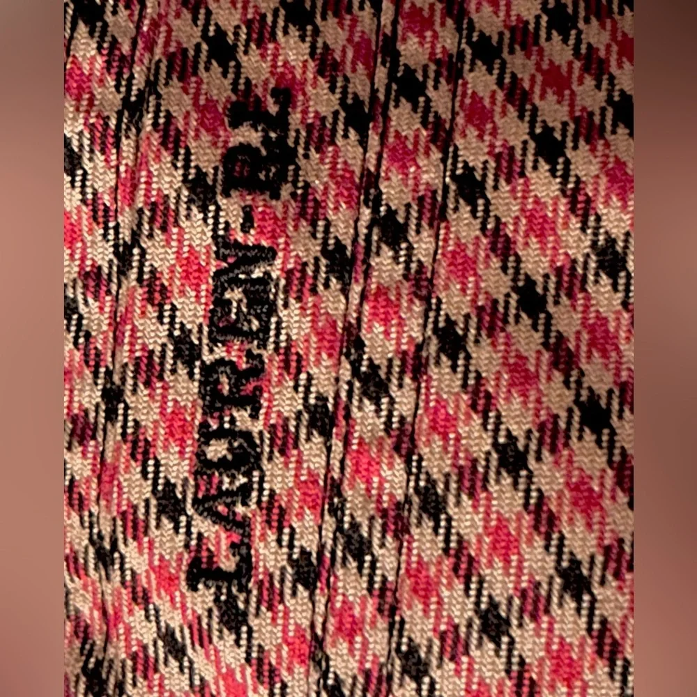 Reversible Ralph Lauren Black Plaid Hooded Jacket Red Vintage Designer SMALL